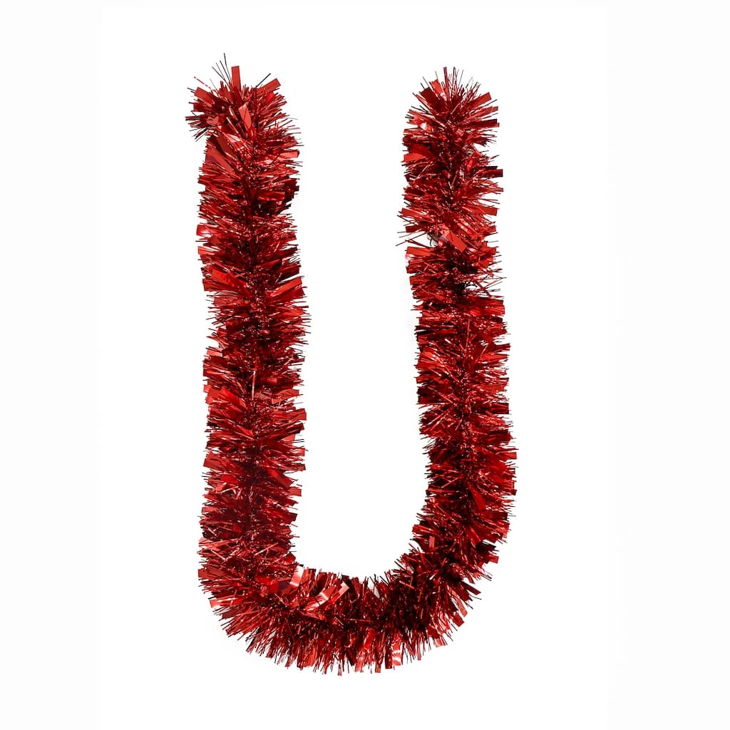 Outlet 🤩 6ft. Red Tinsel Garland by Ashland® 🤩 4 Outlet 🤩 6ft. Red Tinsel Garland by Ashland® 🤩 - Image 2