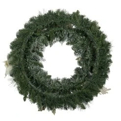 Buy ✔️ 30" Flocked Pine, Poinsettia, Ornament & Fern Wreath by Ashland® ⭐ -Ashlandty Shop 10699971 3