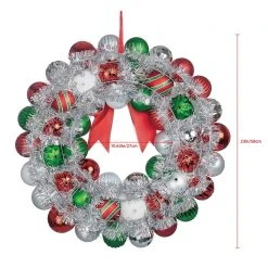 Best deal ✔️ 23" Multicolored Ball Ornament Wall Wreath by Ashland® ⌛ -Ashlandty Shop 10699986 3