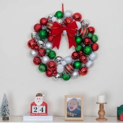 Best deal ✔️ 23" Multicolored Ball Ornament Wall Wreath by Ashland® ⌛ -Ashlandty Shop 10699986 4