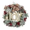 Cheapest ❤️ 24" Flocked Joy & Pinecone Wreath by Ashland® ⭐ -Ashlandty Shop 10700001 1