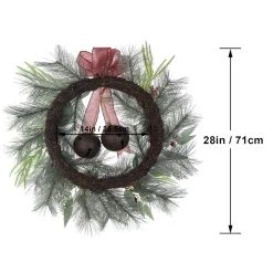 Discount ✨ 28" Christmas Pineneedle & Bell Wreath by Ashland® 🔥 -Ashlandty Shop 10700003 3