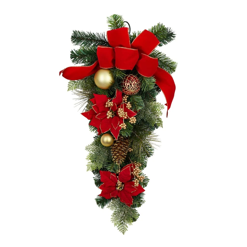 Best Pirce π 32" Poinsettia & Pinecone Teardrop by Ashland® β¨ 3 Best Pirce π 32" Poinsettia & Pinecone Teardrop by Ashland® β¨