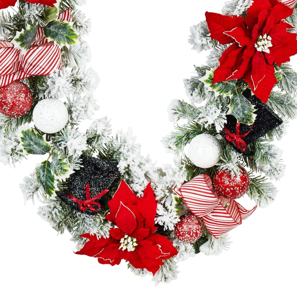 Best deal ❤️ 72" Poinsettia Berry Snowman Garland by Ashland® ✨ 4 Best deal ❤️ 72" Poinsettia Berry Snowman Garland by Ashland® ✨ - Image 2
