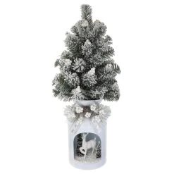 Best deal ✔️ 2ft. Artificial Pine Tree With Deer Tin Pot by Ashland® 👍