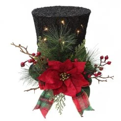 Brand new ⭐ 10" Red & Black Tabletop Snowman Hat With Pine, Holly Berries & LED Lights by Ashland® ✔️ 6 Brand new ⭐ 10" Red & Black Tabletop Snowman Hat With Pine, Holly Berries & LED Lights by Ashland® ✔️ -Ashlandty Shop 10700069 2