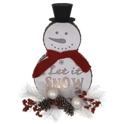 Coupon 🥰 Red & White Tabletop Snowman With Pinecones by Ashland® 🔔 -Ashlandty Shop 10700070 2