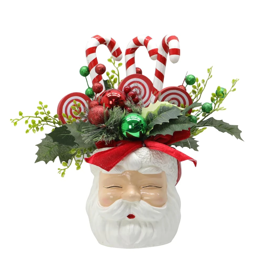 Wholesale π― 16" Candy Mix Arrangement With Santa Head Container by Ashland® π 3 Wholesale π― 16" Candy Mix Arrangement With Santa Head Container by Ashland® π