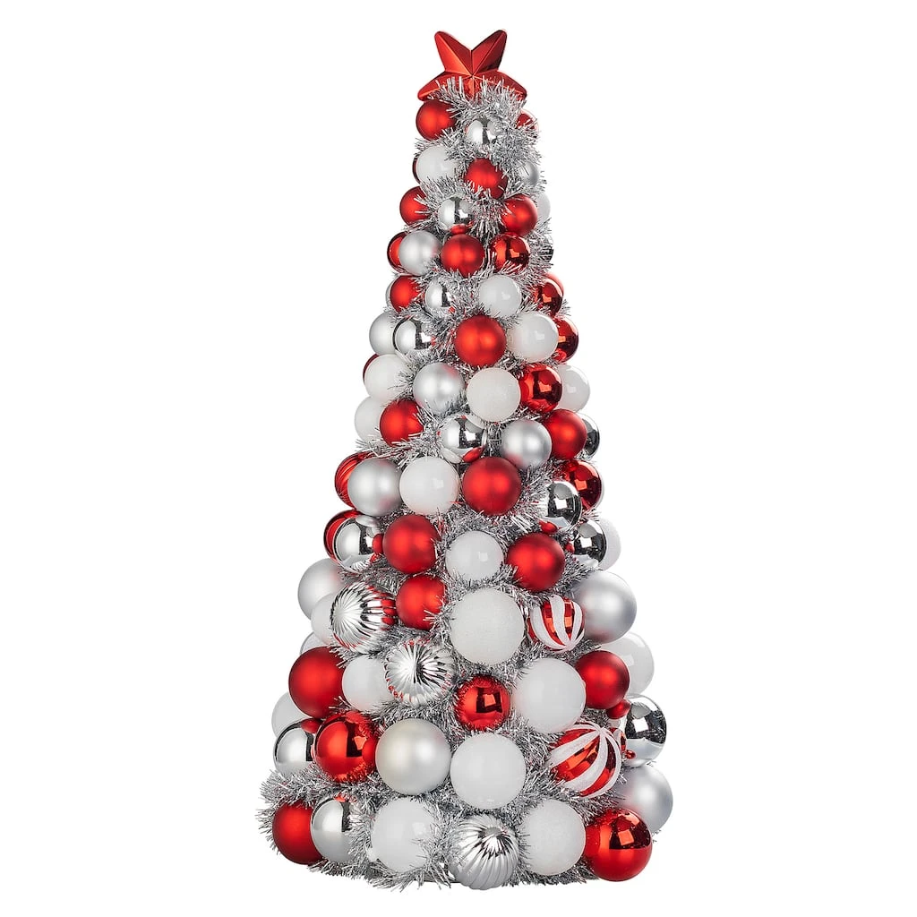 Budget π 22" Red & White Ornament Tree by Ashland® π 3 Budget π 22" Red & White Ornament Tree by Ashland® π
