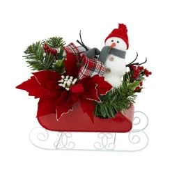 Flash Sale 💯 12" Red & White Snowman Sleigh Table Display by Ashland® 🛒