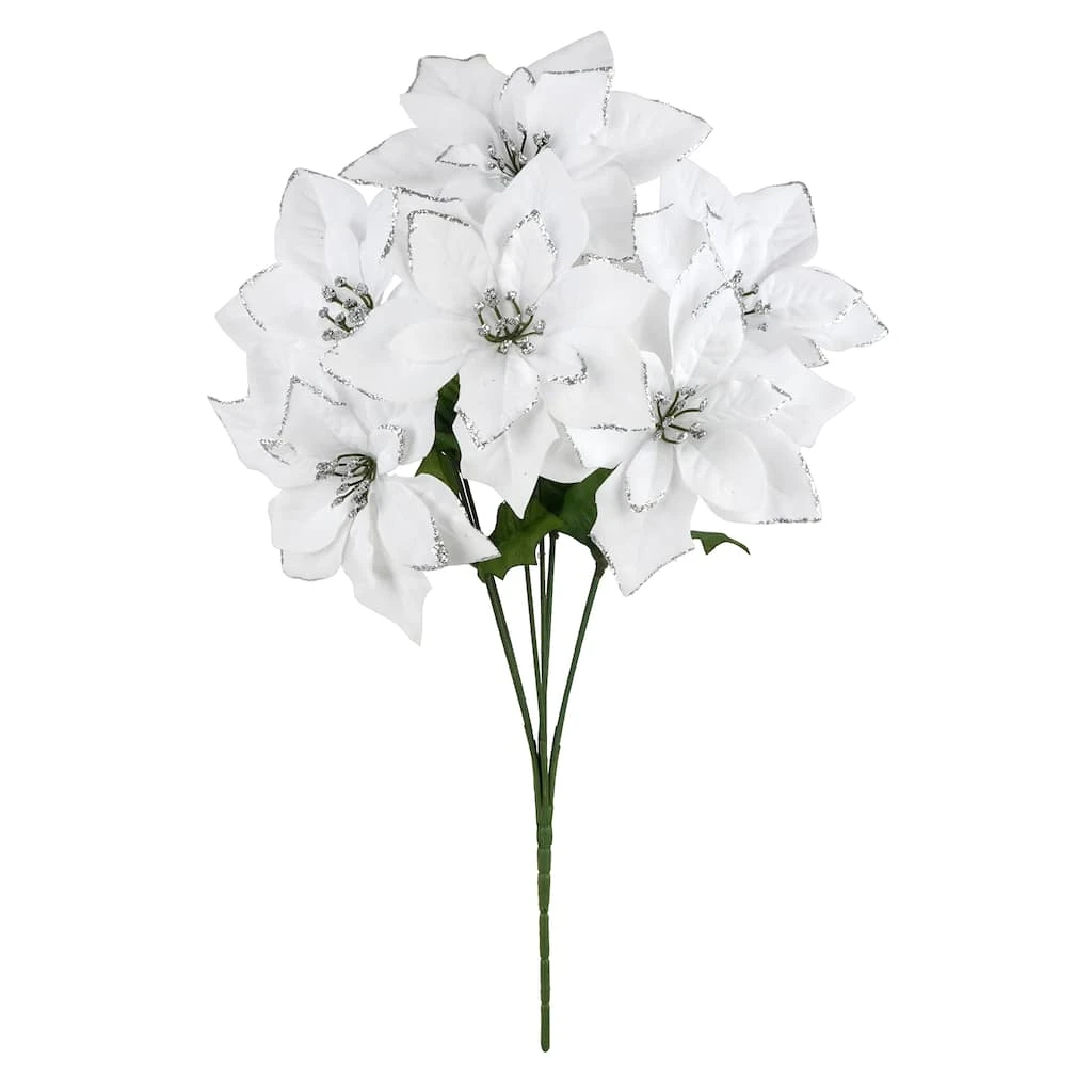 Best deal ✨ White & Silver Poinsettia Bush by Ashland® ✔️ 3 Best deal ✨ White & Silver Poinsettia Bush by Ashland® ✔️