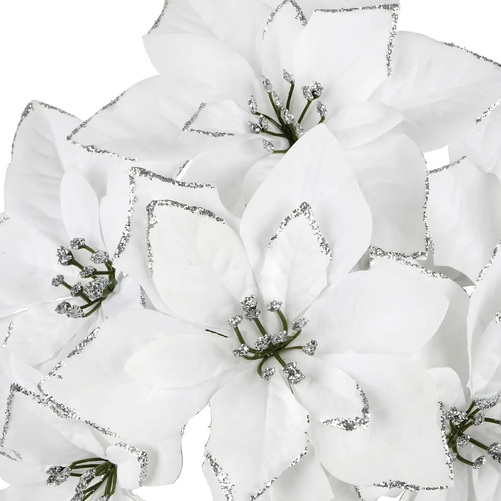 Best deal ✨ White & Silver Poinsettia Bush by Ashland® ✔️ 4 Best deal ✨ White & Silver Poinsettia Bush by Ashland® ✔️ - Image 2