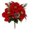 Flash Sale 💯 Mixed Red Poinsettia & Pinecone Bush by Ashland® 🎉 -Ashlandty Shop 10700140 1