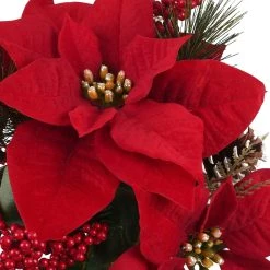 Flash Sale 💯 Mixed Red Poinsettia & Pinecone Bush by Ashland® 🎉 -Ashlandty Shop 10700140 2