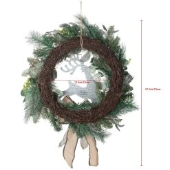 Deals 👍 24" Deer Sign Pine & Berry Wreath by Ashland® 🌟 -Ashlandty Shop 10700354 3