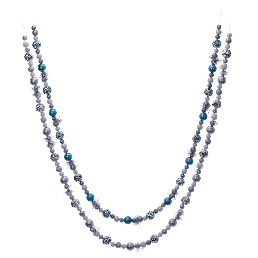 Cheapest π Assorted 6ft. Blue & Silver Ball & Tinsel Garland by Ashland® π― 4 Cheapest π Assorted 6ft. Blue & Silver Ball & Tinsel Garland by Ashland® π― - Image 2
