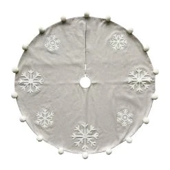 Best reviews of 🥰 48" Snowflake Tree Skirt with Pom Poms by Ashland® ✨