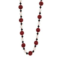 Brand new ⭐ 6ft. Red, Black & White Pom-Pom & Bead Garland by Ashland® 🧨