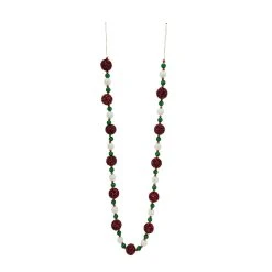 Brand new ⭐ 6ft. Red, Green & White Pom-Pom & Bead Garland by Ashland® ⌛ -Ashlandty Shop 10700683 1