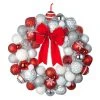 Best deal ⭐ 23" Red & White Ball Ornament Wall Wreath by Ashland® 🛒 -Ashlandty Shop 10700709 1
