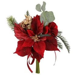 Wholesale 🎁 Dark Red Poinsettia, Rose & Eucalyptus Bundle by Ashland® 😍