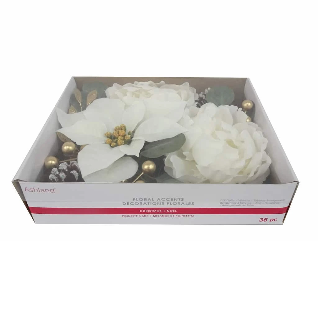 Cheap π White Poinsettia & Peony Accents by Ashland® β 5 Cheap π White Poinsettia & Peony Accents by Ashland® β - Image 3