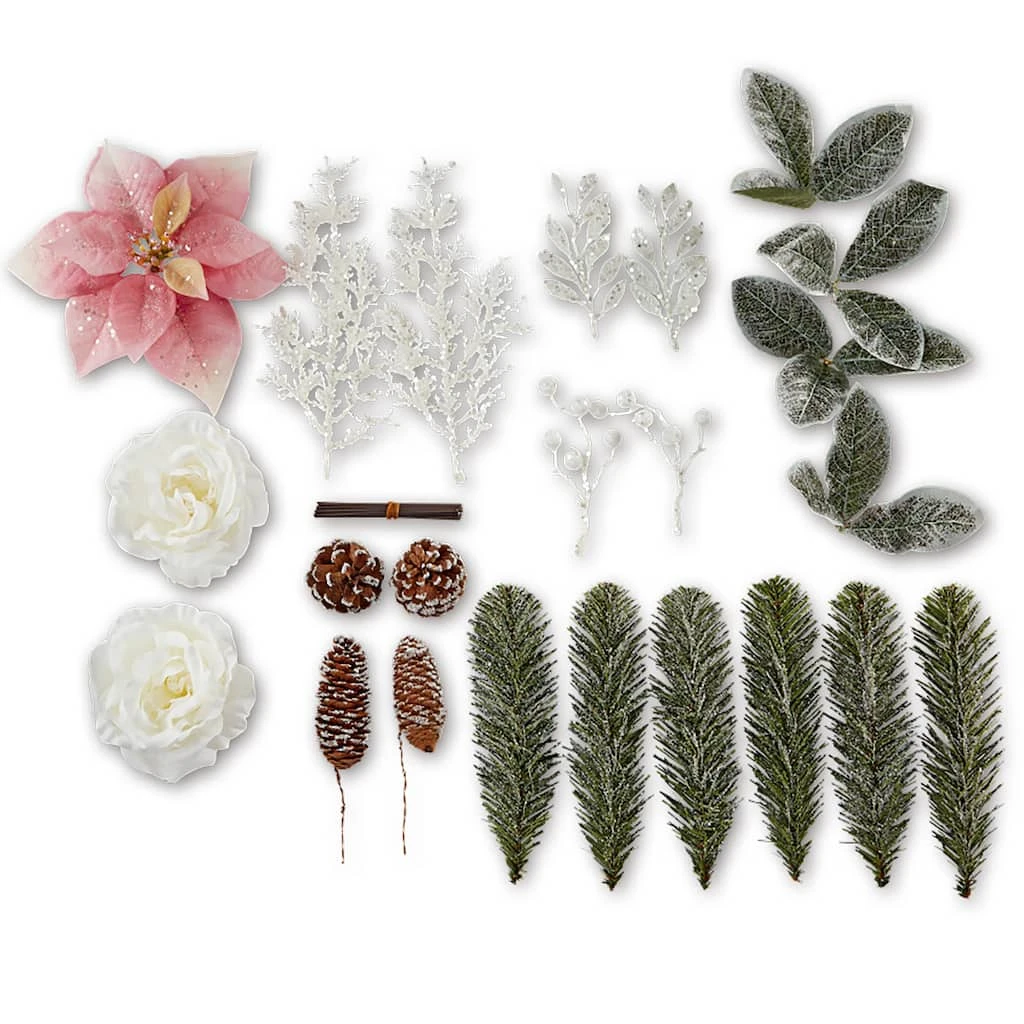 Best Sale ⭐ Pink Poinsettia & Peony Accents by Ashland® ✔️ 4 Best Sale ⭐ Pink Poinsettia & Peony Accents by Ashland® ✔️ - Image 2