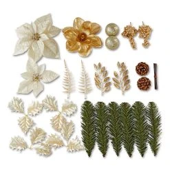 Discount ๐ Gold & White Poinsettia Accents by Ashland® ๐ 6 Discount ๐ Gold & White Poinsettia Accents by Ashland® ๐ -Ashlandty Shop 10700761 3
