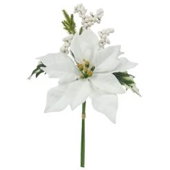 Budget 🛒 White Poinsettia & Berry Bush by Ashland® 🌟