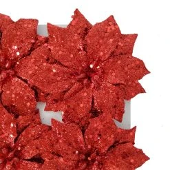 Top 10 🔥 3.5" Glittery Red Poinsettia Accents by Ashland®, 4ct. ⭐ -Ashlandty Shop 10700769 3