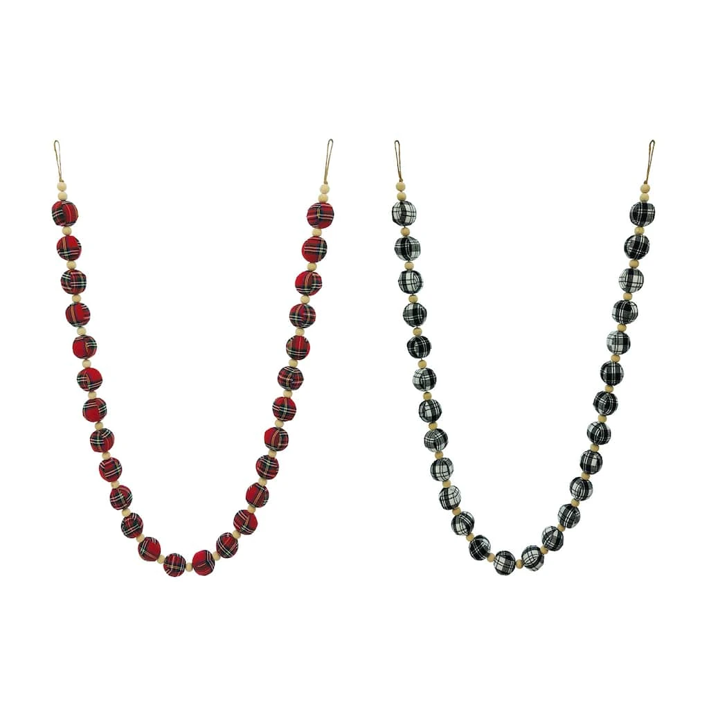 Hot Sale ⭐ Assorted 6ft. Plaid Ball Garland by Ashland® 👏 3 Hot Sale ⭐ Assorted 6ft. Plaid Ball Garland by Ashland® 👏