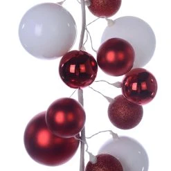 Coupon ✔️ 6ft. Red & White Ball Ornament Garland by Ashland® ⭐