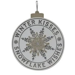 Brand new 😉 Winter Kisses, Snowflake Wishes Round Wall Sign by Ashland® 😍