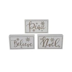 Best Sale ✨ Assorted 7'' Believe/Peace/Merry Block Tabletop Décor by Ashland® ⭐