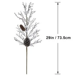 Wholesale ⭐ Silver & White Pinecone & Berry Stem by Ashland® ⭐ -Ashlandty Shop 10700995 3