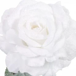 Cheap ✨ Snow Covered White Rose Stem by Ashland® 🔥 -Ashlandty Shop 10701034 2