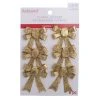 Coupon 👍 Gold Glitter Bows, 6ct. by Ashland® Christmas ⭐ -Ashlandty Shop 10701085 1
