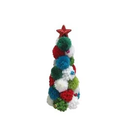 Best Pirce 🥰 11.8" Multicolor Pom-Pom Tabletop Christmas Tree by Ashland® 🎉