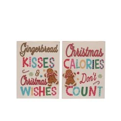 Best deal 😀 Assorted Gingerbread Block Sign Tabletop Décor by Ashland® 🎁