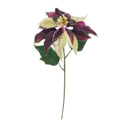 Best Pirce ⌛ Wine & Gold Poinsettia Stem by Ashland® 🔔