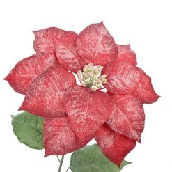 Outlet ✨ Iced Red Poinsettia Stem by Ashland® ⌛ -Ashlandty Shop 10701342 3