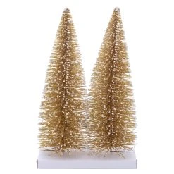 Best Pirce ✔️ 12" Gold Bottle Brush Trees, 2ct. by Ashland® 🎉