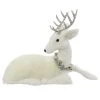 Flash Sale ⌛ 16" White Sitting Deer with Tinsel Wreath Tabletop Figure by Ashland® 😉 -Ashlandty Shop 10701491 1