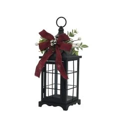 Cheapest 🌟 11.8" Black Lantern with Red Bow by Ashland® ⌛ -Ashlandty Shop 10701724 2