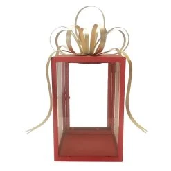 Coupon 😉 13.5" Red & Gold Gift Box Lantern by Ashland® ⭐ -Ashlandty Shop 10701725 3