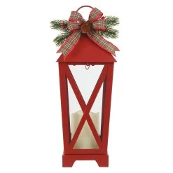 Brand new ✨ 16" Red LED Candle Lantern with Greenery by Ashland® ⭐