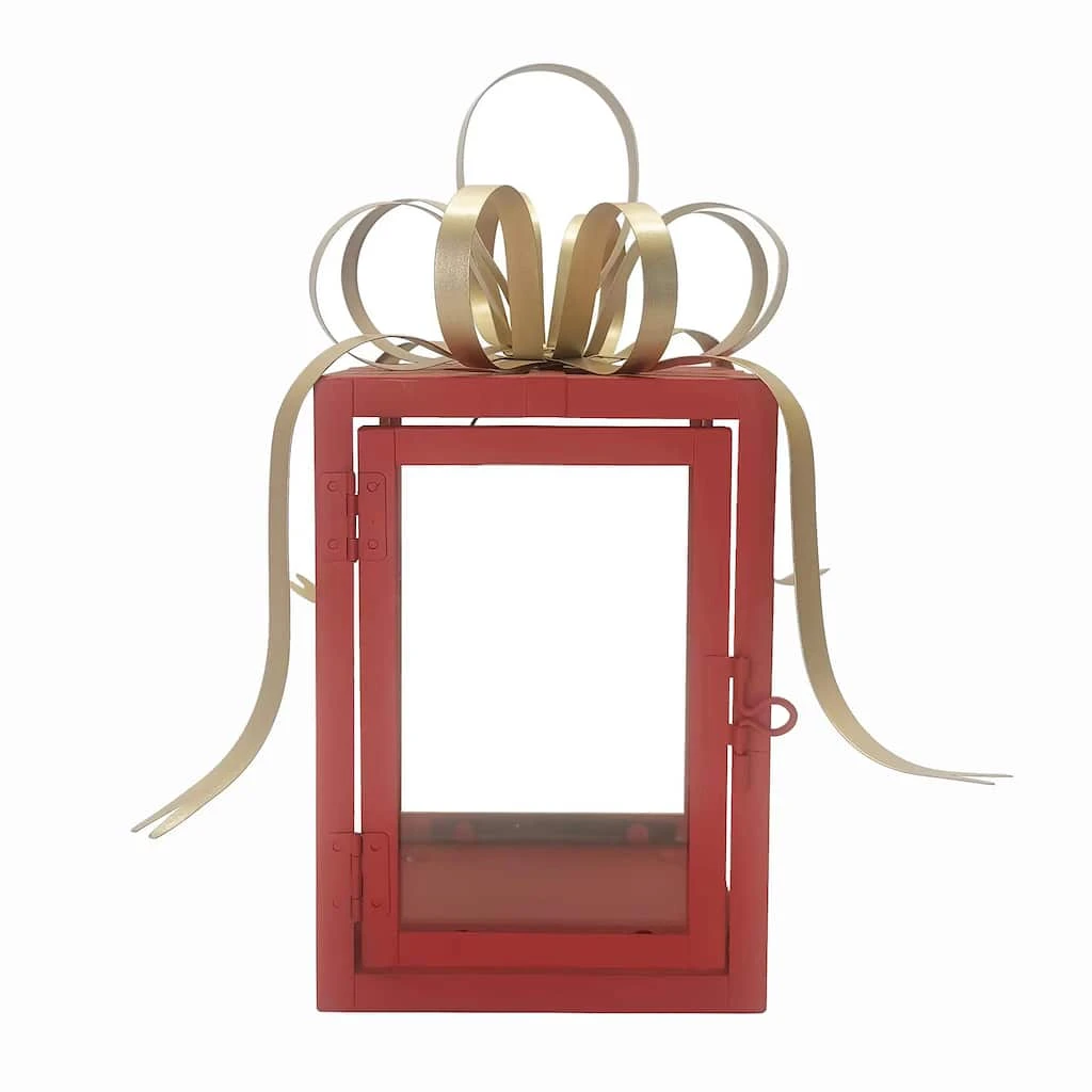 Best Pirce ๐ 11" Red & Gold Gift Box Lantern by Ashland® ๐ 3 Best Pirce ๐ 11" Red & Gold Gift Box Lantern by Ashland® ๐
