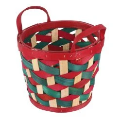 Best deal 😉 9.5" Medium Red and Green Woven Wood Chip Basket by Ashland® ❤️ -Ashlandty Shop 10701814 2
