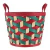 Promo 💯 11.5" Large Red and Green Woven Wood Chip Basket by Ashland® 💯 -Ashlandty Shop 10701818 1