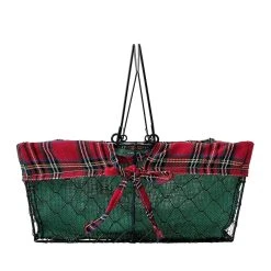 Hot Sale 🎉 13" Large Wire Basket with Green Burlap by Ashland® ✨